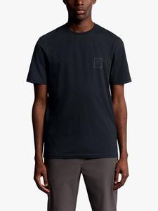 Футболка с коротким рукавом Regular Fit из хлопковой смеси с резиновым логотипом Lyle & Scott, Dark Navy