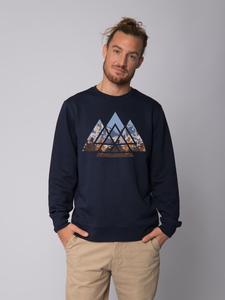 Толстовка wat? Apparel Geometric Landscape, темно-синий