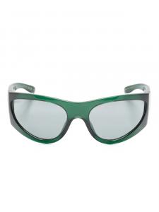 Gucci Eyewear солнцезащитные очки в прозрачной оправе, зеленый