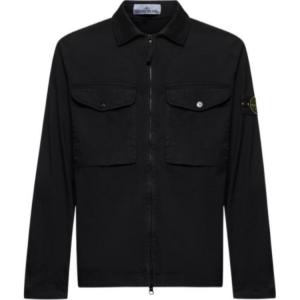 STONE ISLAND Застёгивающаяся на молнию рубашка с компасом, Black