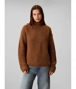 Водолазка relaxed fit Calvin Klein Jeans, коричневый