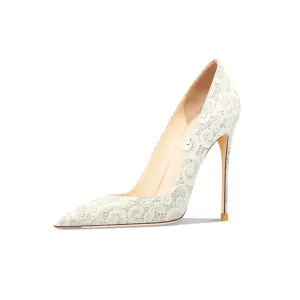 Стройные Каблуки Высокие Каблуки Женские Экрю Suyymakk