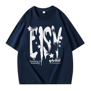 Футболка унисекс YIVIKII, синий