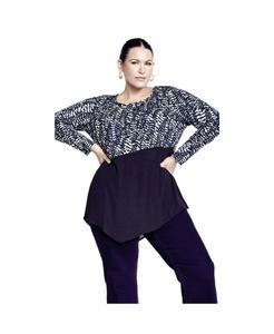 Женская футболка Carla больших размеров AVENUE, Abstract blue