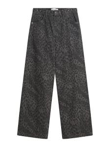 Джинсы с широкими штанинами Bershka, Grey/Anthracite