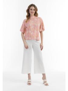 Женская блузка с короткими рукавами в розовом цвете. Usha