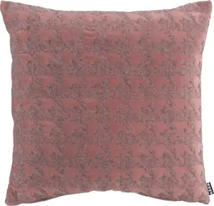 Х.ОК.К. Подушка декоративная "Пуно", с розовым узором, чехол с наполнителем, 1 шт H.O.C.K. 50х50 см, розовый