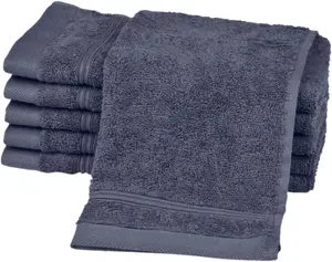 Полотенца гостевые ROSS "Рубиновые", (6 шт. в упаковке), 100% хлопок 30х50 см (6 шт.), цвет Denim