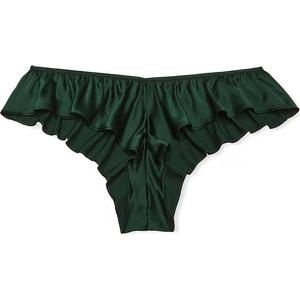 Victoria's Secret Очень сексуальные трусики Cheeky с атласными бантами/ Botanical Green, 1 упаковка, зеленые