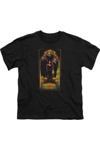 Футболка с коротким рукавом для подростков "Лига справедливости Америки" Gildan, черный