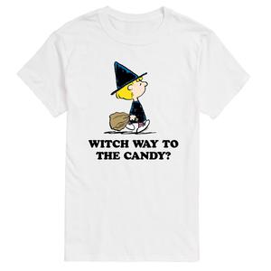 Мужская футболка конфетного цвета с арахисом Witch Way Licensed Character