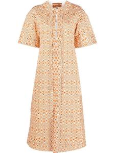 colville платье миди со шнуровкой и узором, оранжевый