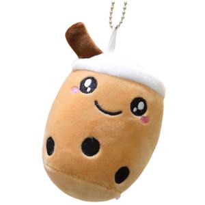 Креативная милая универсальная подвеска плюшевая кукла для чашки молочного чая высотой 12см Mise, коричневый