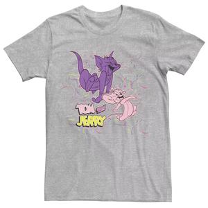 Мужская футболка с плакатом Looney Tunes Tom & Jerry Splatter Paint Licensed Character