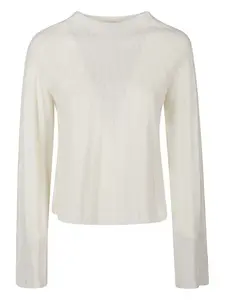 Кофта Koro в рубчик с рукавами-колокол Loulou De Saison, белый