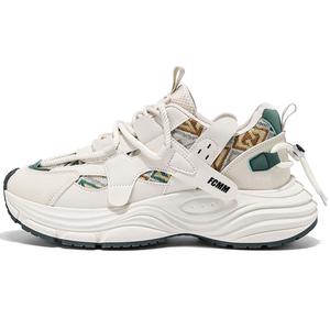 FCMM Устойчивые нескользящие амортизирующие массивные низкие кроссовки мужские бежево-зеленые, цвет Beige Green