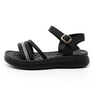 WARRIOR Женские сандалии на одной застежке черные, цвет Black