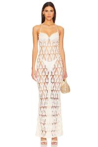 Макси-Платье крючком марла Tularosa, белый