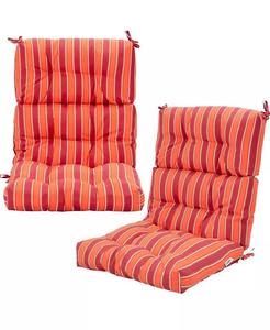 Подушка для стула с высокой спинкой и нескользящими завязками для патио Skonyon, черный