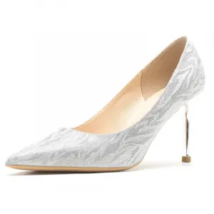 GOSO Серебряные туфли на шпильке для женщин, цвет Silver
