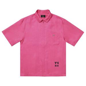 Рубашка Supreme x Y’s Silk Zip Up Short-Sleeve Shirt, Pink