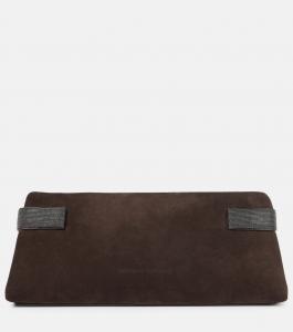 Клатч из замши Monili Brunello Cucinelli, Corvino