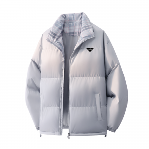 Пуховик женский со стойкой, на флисе, утепленный WARRIOR, серый (diy badge)