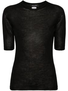 Fabiana Filippi джемпер тонкой вязки с короткими рукавам, черный