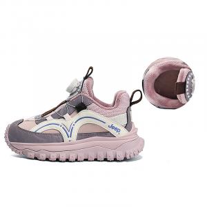 Кроссовки для бега для детей и подростков с низким верхом, устойчивые к истиранию и ударам Jeep, розовый/бежевый