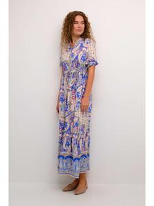 Платье CRAlora свободного кроя в цвете Cobolt Paisley Cream