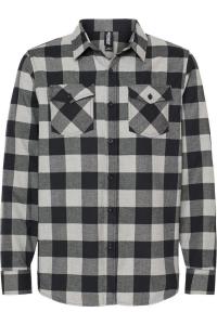 Рубашка фланелевая Independent Trading Co Independent Trading Co., цвет grey heather/ black