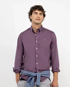 Мужская рубашка Garment Dyed из хлопка El Ganso, фиолетовый
