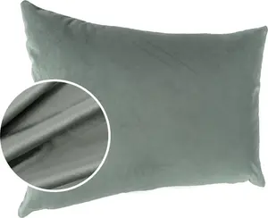 Декоративная подушка 30х50 см, чехол без наполнителя, чехол на молнии, однотонный бархат, оливково-зеленый