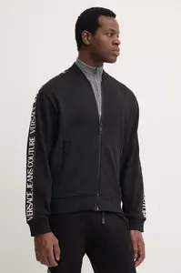 Хлопковая толстовка Versace Jeans Couture, черный