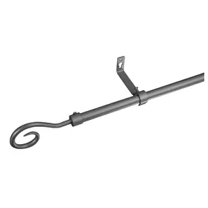 Карниз Syrakus Ø 16 мм Ø 16 мм, 1 ряд, регулируемый Liedeco, матово-серебристый