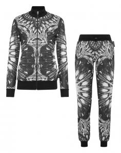 Спортивный костюм Plein Sport Tracksuit Optical Flower, цвет grey/black