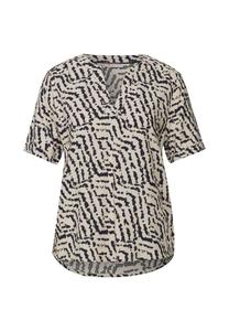 Блузка-Рубашка с разрезом по горловине Street One, серый