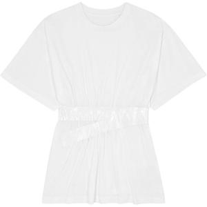 Футболка с принтом в виде рейки MM6 Maison Margiela, белая