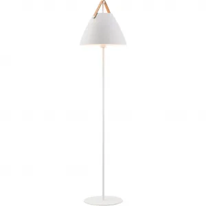 Настольная лампа Stehlampe Strap E27 Design For The People, белый/коричневый