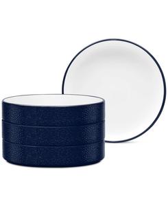 Набор из 4 глубоких тарелок Colortex Stone Stax Noritake, темно-синий