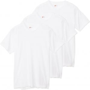 Мужские футболки Hanes с коротким рукавом (комплект из 3 штук), быстросохнущие, с эффектом сухости, круглый вырез, синий цвет