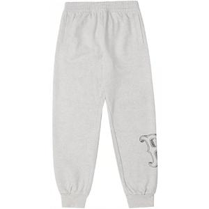 Вязаные спортивные брюки унисекс светло-серый меланж MLB