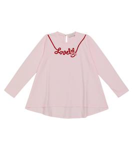 Футболка из хлопка с принтом Monnalisa, розовый