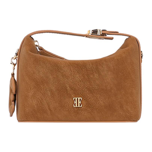 ELLE Сумка через плечо из ткани и искусственной кожи, кроссбоди, женская, обычная, Ebony Brown/Warm Camel Brown