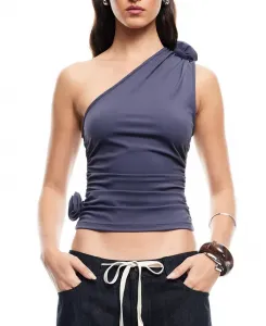 Женский топ Rendevouz на одно плечо Lioness, синий