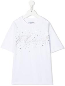 Philipp Plein футболка с вышитым логотипом, белый