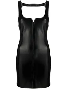 Облегающее платье мини Courrèges, черный