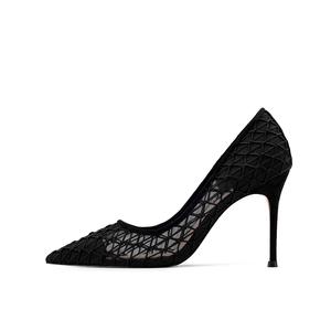 JOOC Женские сексуальные черные туфли на высоком каблуке