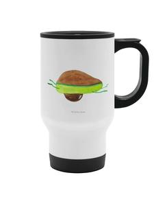 Термокружка Avocado Yoga без слогана, белая Mr. & Mrs. Panda