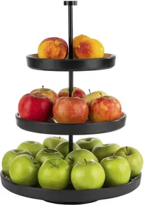 APS etagere "FRIDA", (4 части), возможно универсальное использование, 3 уровня Ø 32 см, темно-коричневый